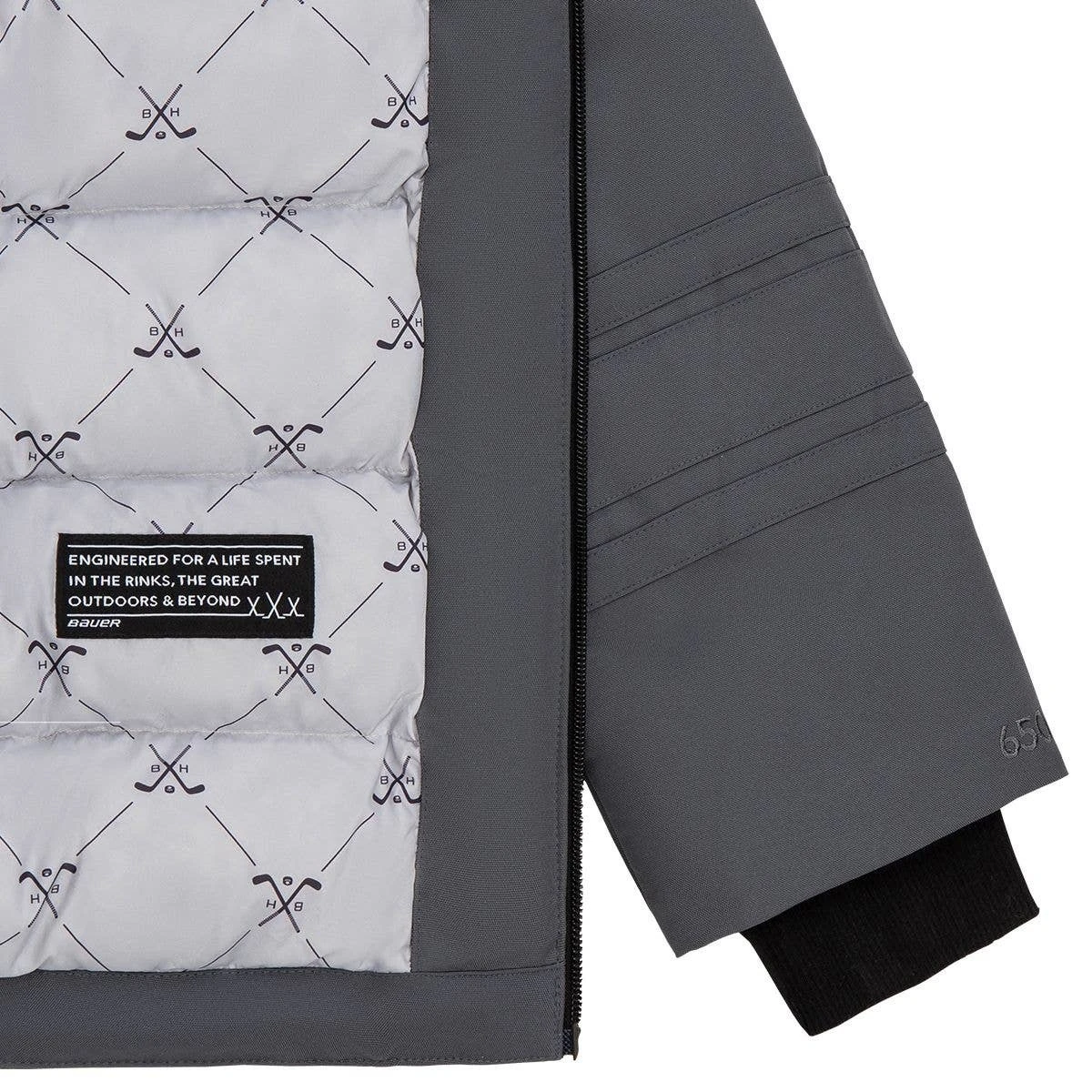 BAUER ULTIMT FAN HOODED PARKA MENS GRY 9 BAUER ULTIMT FAN HOODED PARKA MENS GRY - Image 7